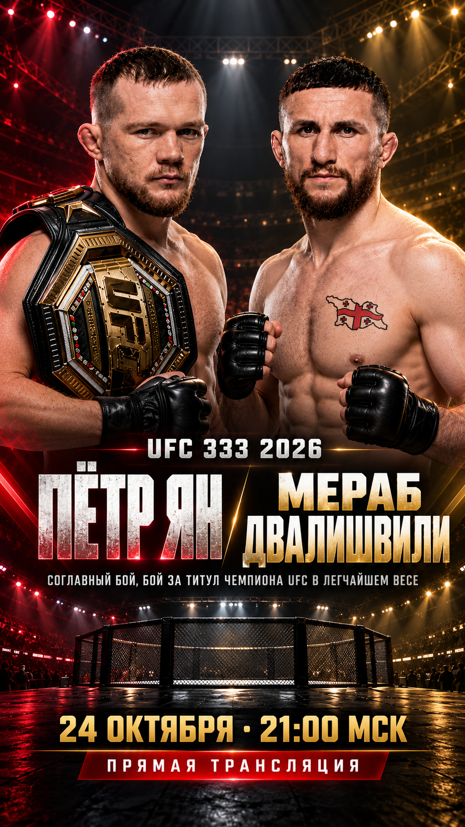 Пётр Ян — Мераб Двалишвили, UFC 333, 24 октября